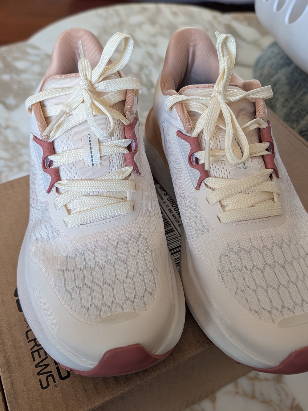 Shoes For Crews Women’s Athletic Sneakers - Blush Pink & Cream